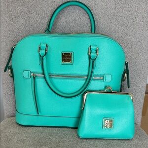 Dooney & Bourke Mint Satchel and Coin Purse